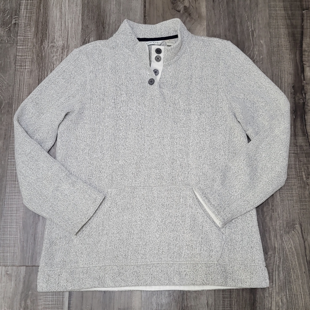 Orvis Three-Quarter Button Up Pullover Sweatshirt - image 3